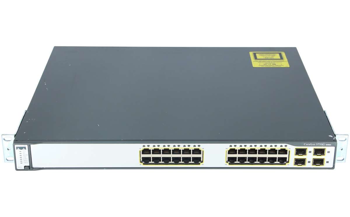Cisco WS-C3750-24TS-S 24-Port 10/100 Switch 3750-24 1 Year Warranty 