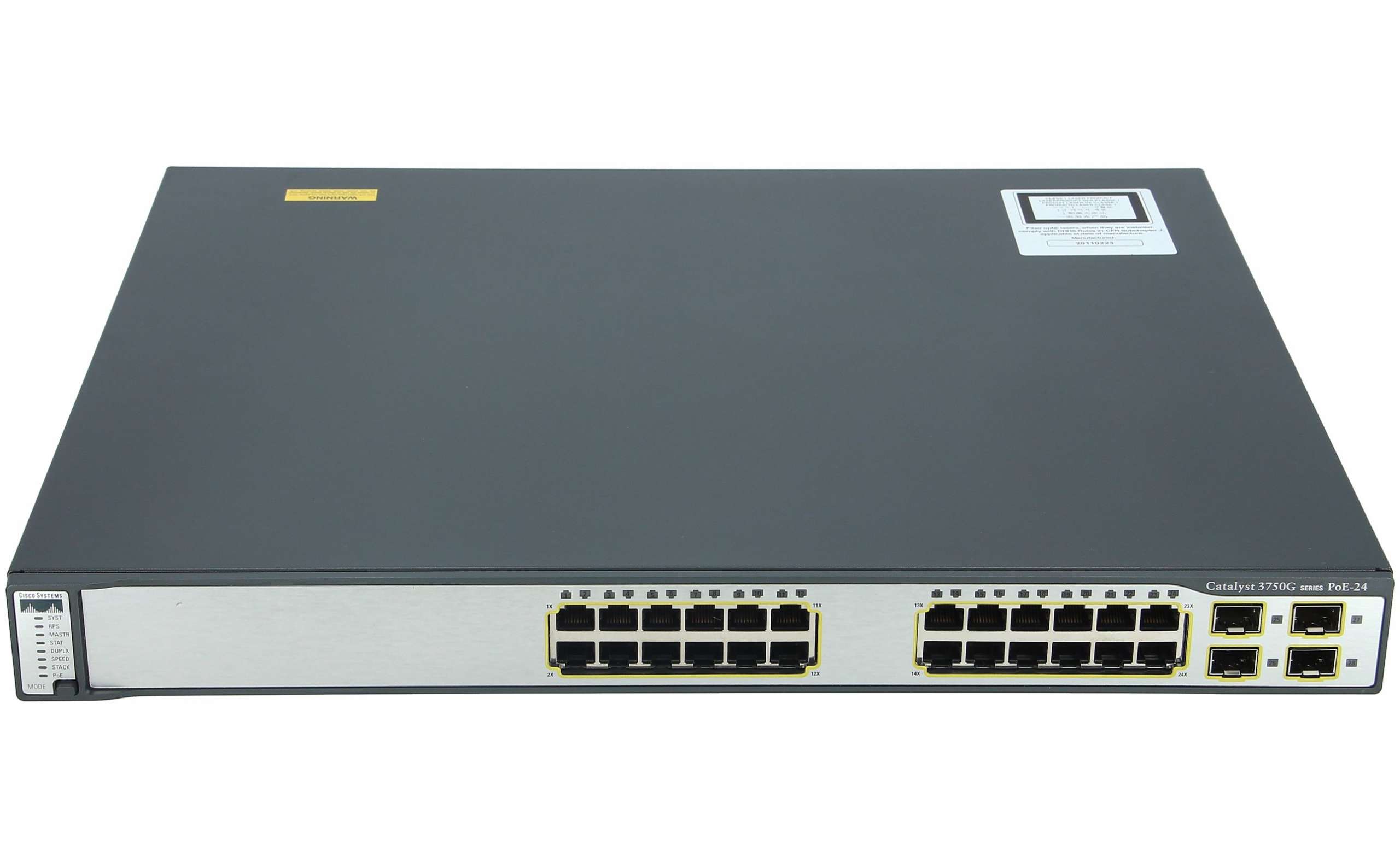 Cisco WS-C3750-24TS-S 24-Port 10/100 Switch 3750-24 1 Year Warranty 